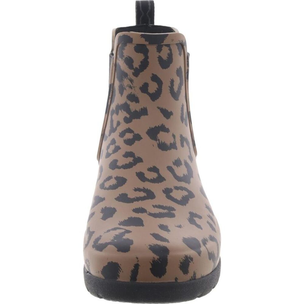 Hunter Leopard Print Brown & Black Chelsea Rain Boot - Picture 3 of 7